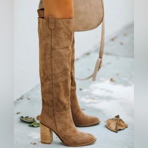 Vici Slouch Boots in Camel